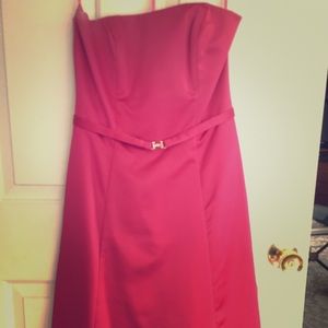David’s Bridal, bridesmaid, size 6, watermelon